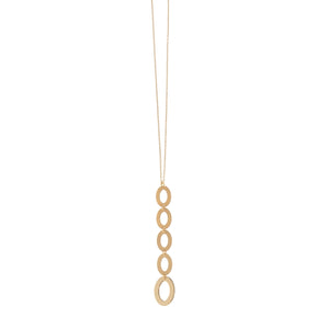 Collana AQUAFORTE pendente Vintage Glamour con lastre ovali lucide e satinate