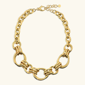 Collana ETRUSCA maxi maglie ovali a intreccio