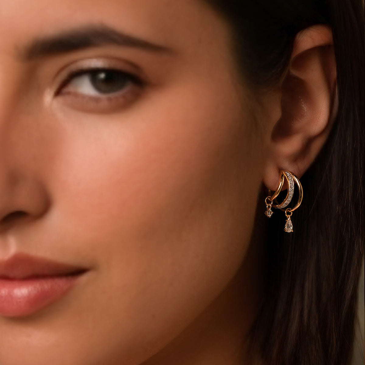 Orecchini A Goccia EVER FAITH Con Strass A Forma Di Foglia, Per Spose E Donne Eleganti. Confezione Regalo Inclusa. Design Unico, Senza Nickel E Senza Piombo. - 3