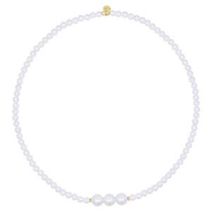 GIROCOLLO ELASTICO CHOKER 3 PERLE - WHITESIDE