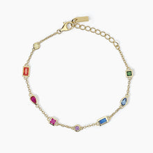 Carica l&#39;immagine nel visualizzatore di Gallery, Bracciale Mabina multicolor con catena forzatina RAINBOW
