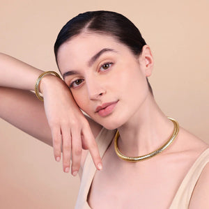 Collana ETRUSCA Girocollo Tubogas Diamantata