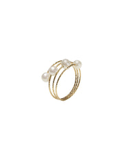 Carica l&#39;immagine nel visualizzatore di Gallery, Anello TRILLY MagicWire (oro 18kt e perle)
