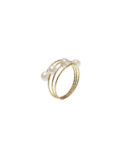 Anello TRILLY MagicWire (oro 18kt e perle)