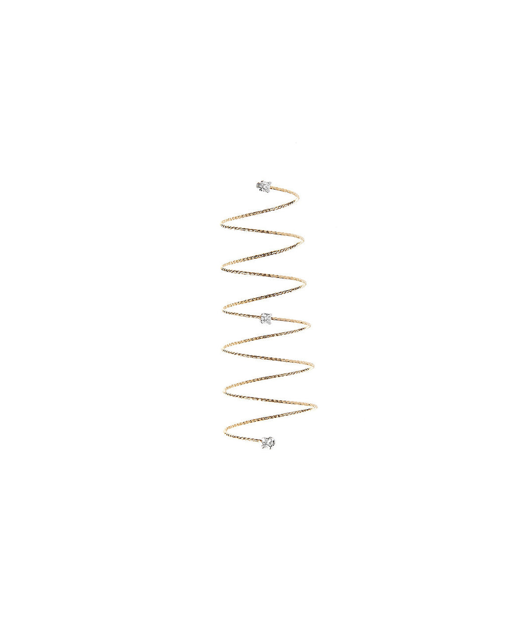 Anello TRISTAR spirale MagicWire (oro 18kt e diamanti)