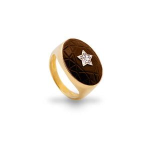 ANELLO Rue des mille OVAL CHOCO E STELLA