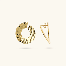 Carica l'immagine nel visualizzatore di Gallery, Orecchini ETRUSCA Pendenti martellati ad anello

