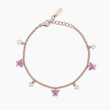 Carica l&#39;immagine nel visualizzatore di Gallery, Bracciale Mabina con charm bianchi e rosa SECRET GARDEN
