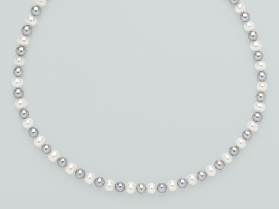 Collana donna perle Miluna multicolor grigio e bianco 1MOT455