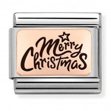 Carica l&#39;immagine nel visualizzatore di Gallery, LINK COMPOSABLE CLASSIC MERRY CHRISTMAS ORO ROSA
