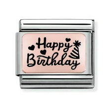 Carica l&#39;immagine nel visualizzatore di Gallery, LINK COMPOSABLE HAPPY BIRTHDAY IN ORO ROSA
