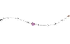 Bracciale con Cuore Rosa