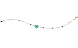 Bracciale con Cuore Color Tiffany