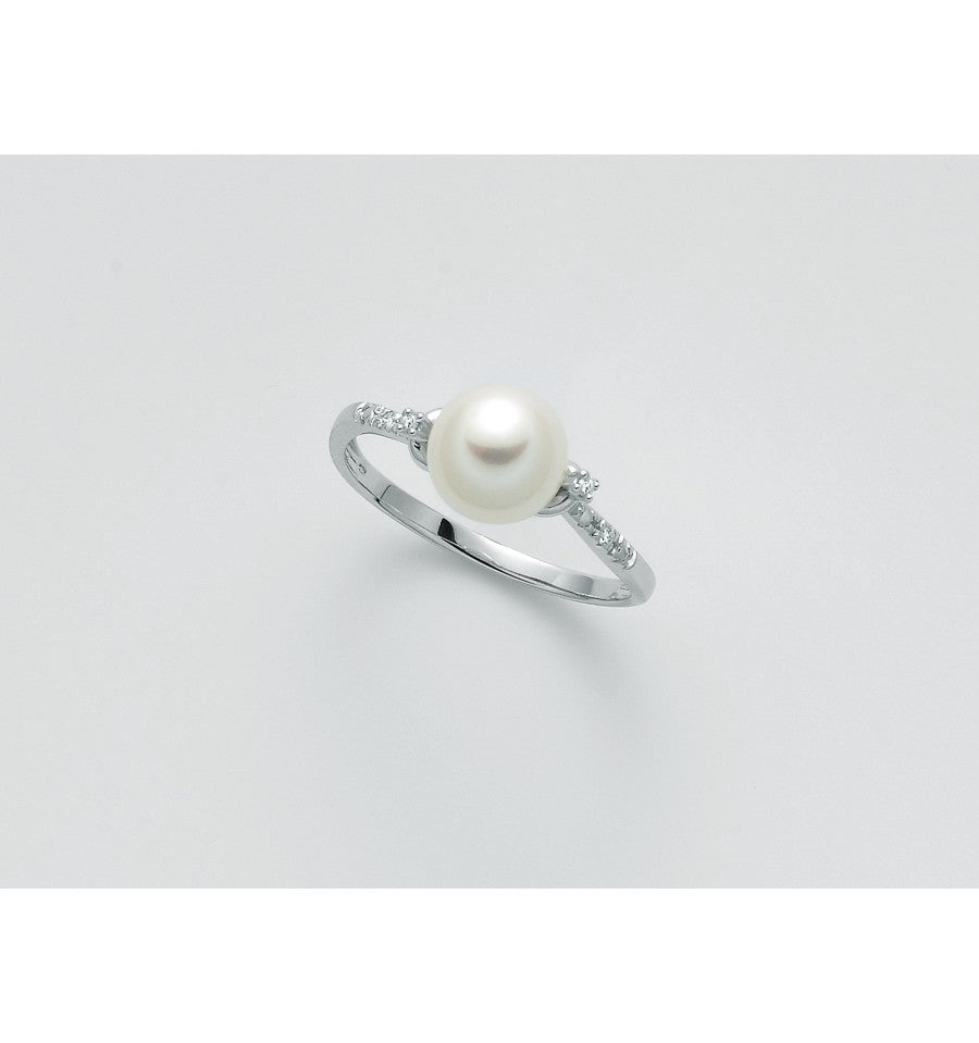 MILUNA Anello donna con perla e diamanti - PLI1595