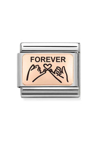 LINK COMPOSABLE CLASSIC PROMESSA FOREVER IN ORO ROSA