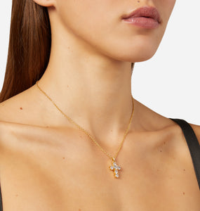 COLLANA PENDENTE BOLD CROSS SMALL GOLD