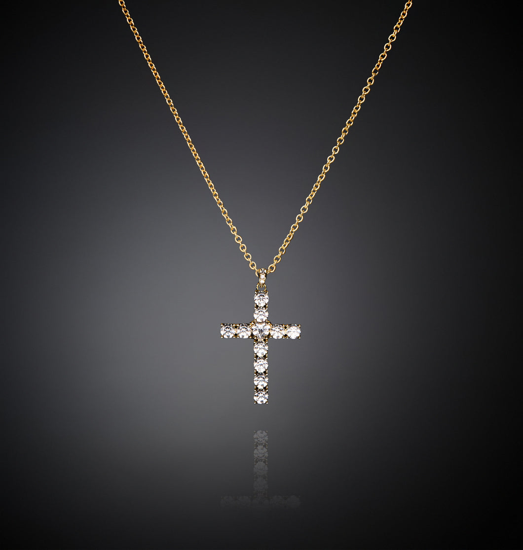 COLLANA PENDENTE BOLD CROSS GOLD