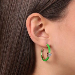 Orecchini MEDIUM love parade green