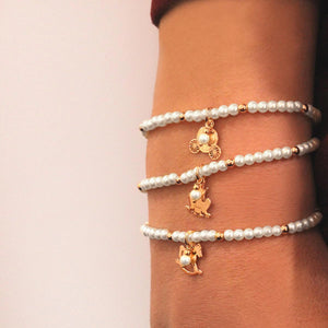 Bracciale perlina con soggetto (+varianti)