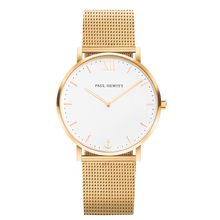 Carica l&#39;immagine nel visualizzatore di Gallery, Orologio Sailor White Sand Oro Mesh
