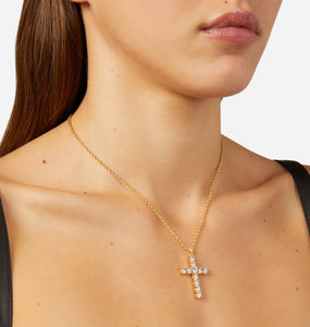 COLLANA PENDENTE BOLD CROSS GOLD