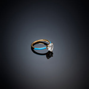 Anello solitario love parade azure