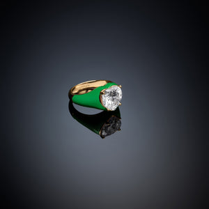 Anello chevalier Love Parade green