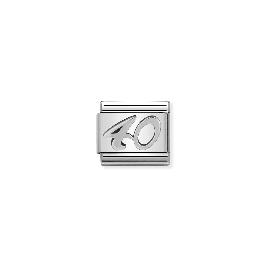 LINK COMPOSABLE CLASSIC NUMERO IN ARGENTO (+varianti)