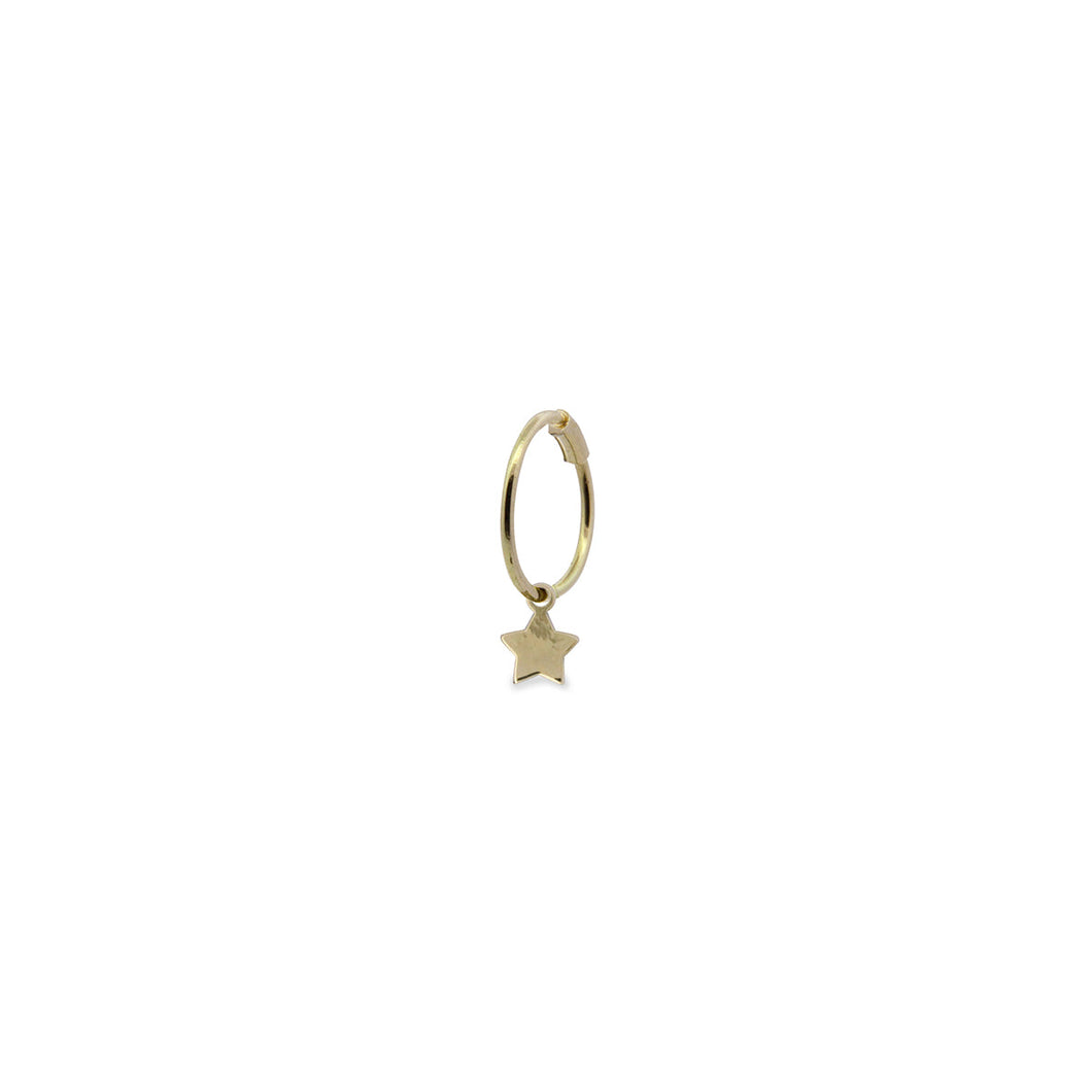 MONO-ORECCHINO CERCHIO MINI HOOP STELLA - ORO18KT