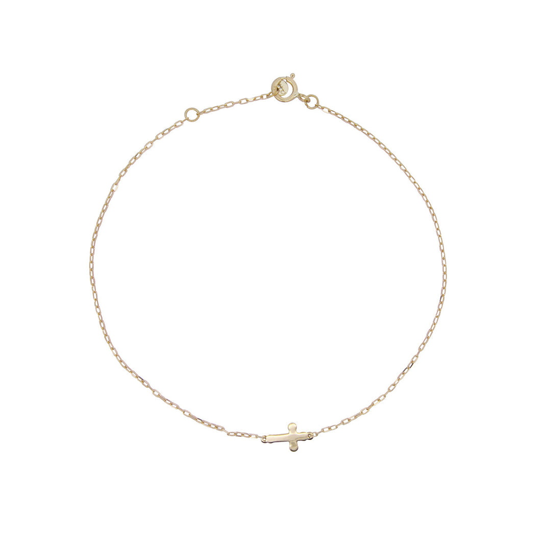 BRACCIALE CROCE - ORO18KT