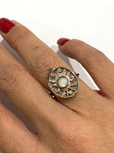 Anello Sacramore argento e pietra centrale