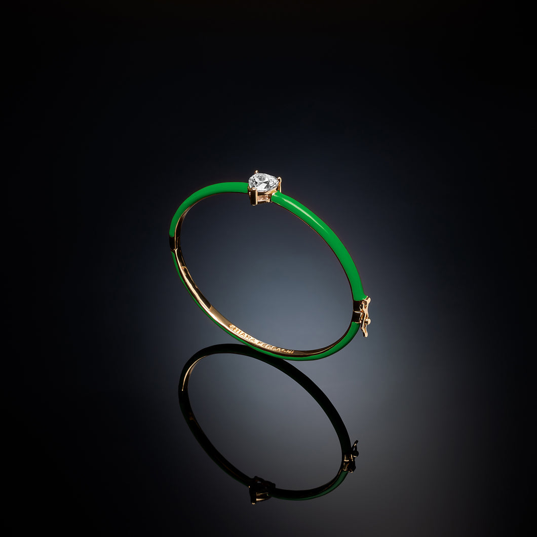 Bracciale bangle Love Parade green medium