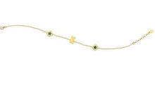 Carica l&#39;immagine nel visualizzatore di Gallery, Bracciale oro 9kt con Orsetto - Stelle Azzurre
