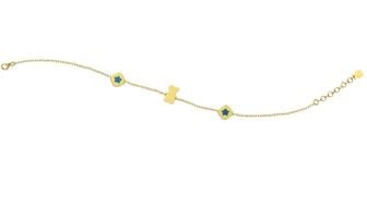 Bracciale oro 9kt con Orsetto - Stelle Azzurre