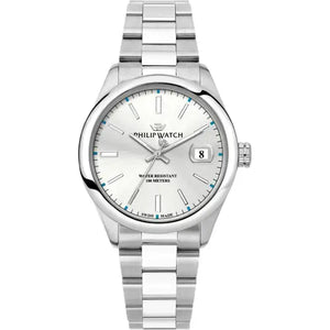 OROLOGIO UOMO PHILIP WATCH CARIBE 39mm WHITE SILVER DIAL