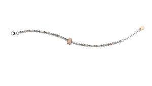 Bracciale perline in argento ed orsetto (+varianti)