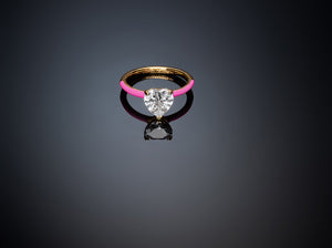 Anello solitario love parade pink