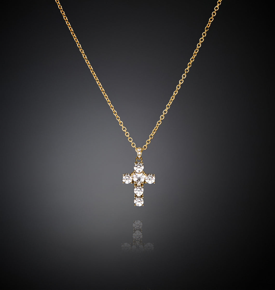 COLLANA PENDENTE BOLD CROSS SMALL GOLD