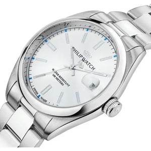 OROLOGIO UOMO PHILIP WATCH CARIBE 39mm WHITE SILVER DIAL