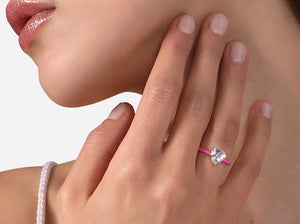 Anello solitario love parade pink