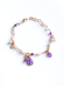 Bracciale Sacramore argento e pietrine viola