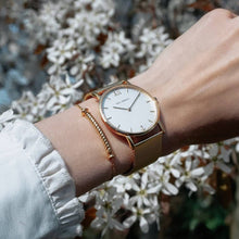 Carica l&#39;immagine nel visualizzatore di Gallery, Orologio Sailor White Sand Oro Mesh
