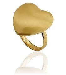 Anello argento placcato oro giallo CUORE - Il Maestro Orafo Gioielli