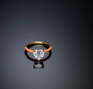 Anello solitario love parade orange