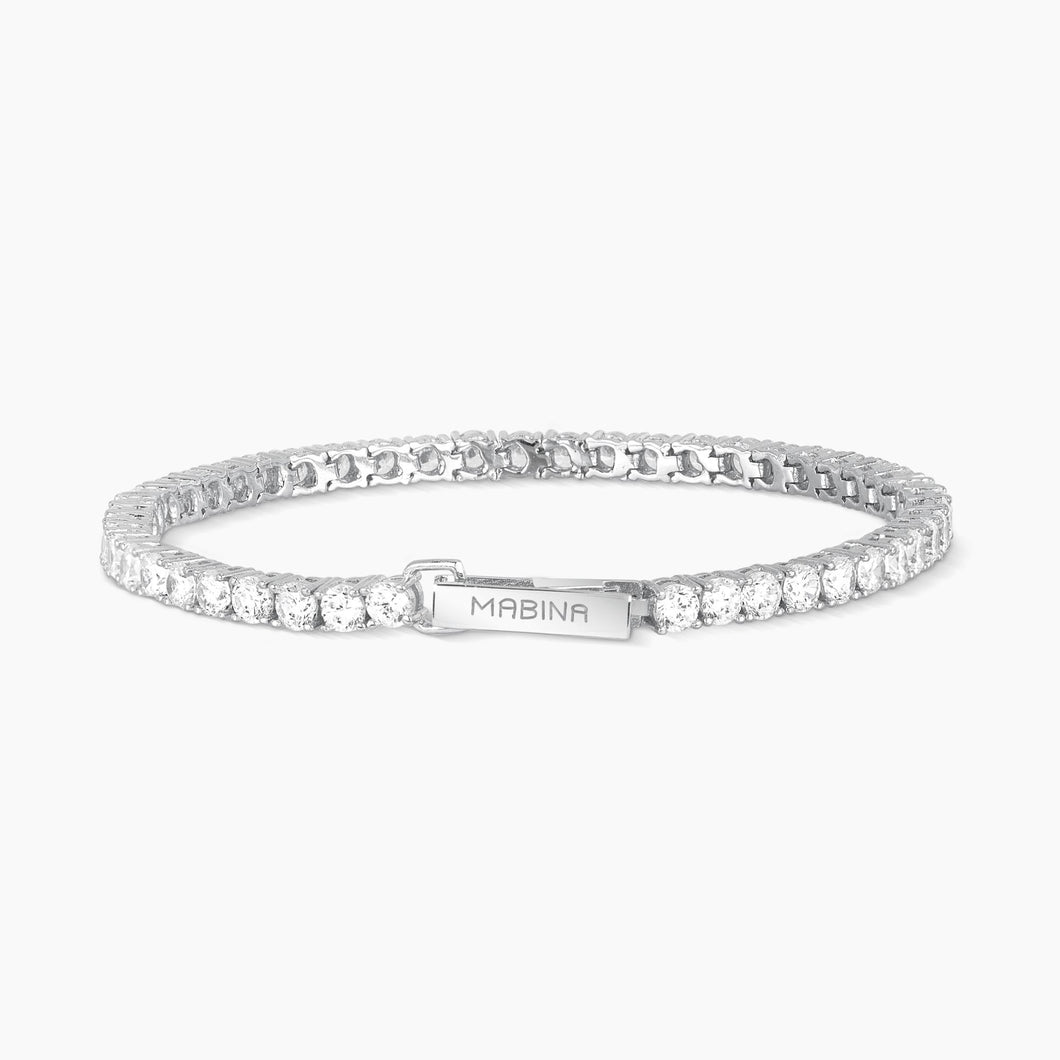 Bracciale tennis argento Mabina