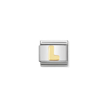 Carica l&#39;immagine nel visualizzatore di Gallery, Link in acciaio con lettere in oro (+varianti)
