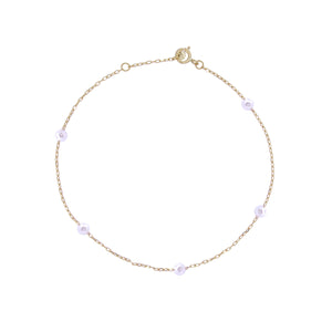 BRACCIALE CON MINI PERLE - ORO18KT