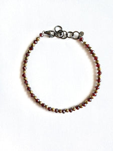Bracciale Sacramore argento e pietrine colorate sfaccettate