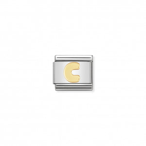 Link in acciaio con lettere in oro (+varianti)