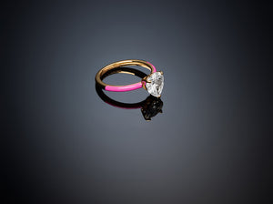 Anello solitario love parade pink